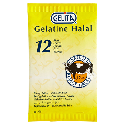 Gelita Gelatine 12 Blatt Halal 20 g